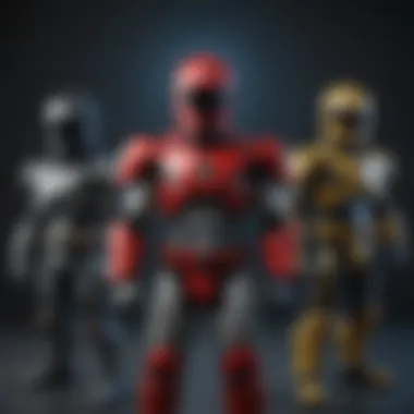 Power Rangers characters in LEGO style