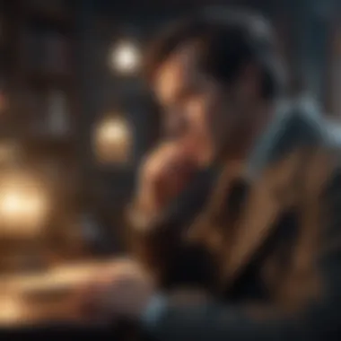 Sherlock Holmes in Deep Thought Sherlock Holmes analyzing a complex case