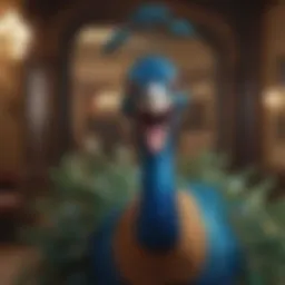 A montage of iconic comedic movie scenes from various films available on Peacock