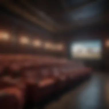 A cinematic scene showcasing a movie theater