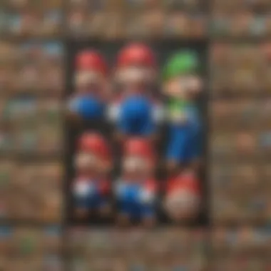 A collage showcasing various Mario and Luigi game covers throughout the years