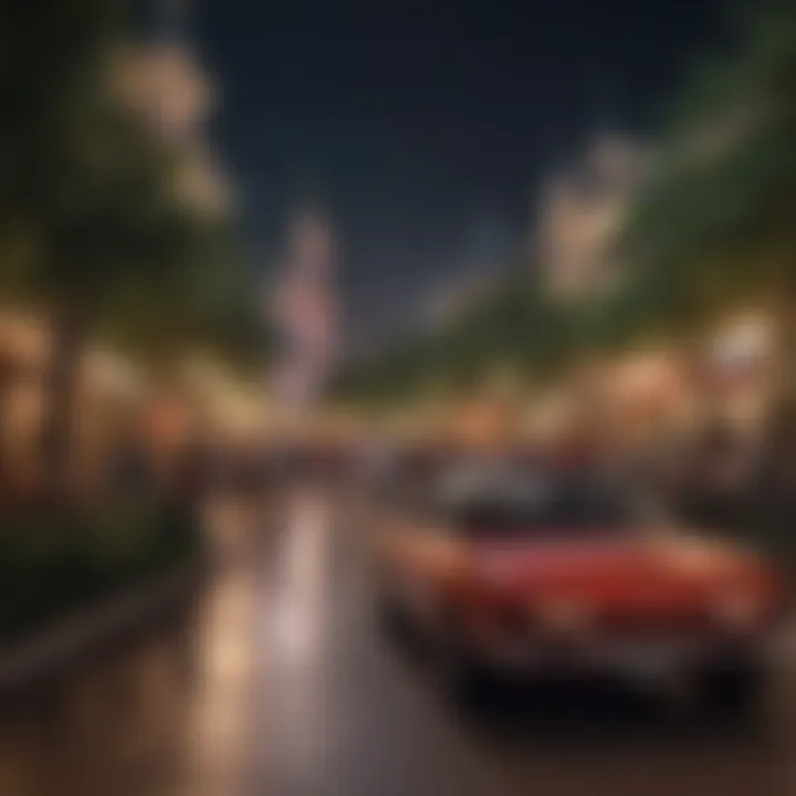A beautifully designed Disney park landscape filled with adults relishing the atmosphere