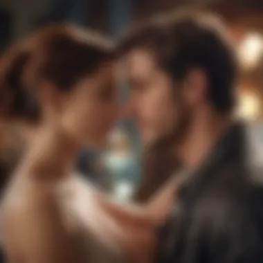 Captivating Romance A romantic scene between two characters