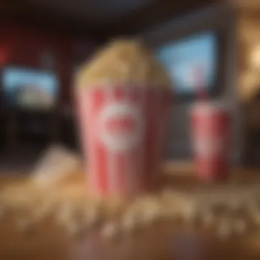 Perfect Movie Night A cozy movie night setup with popcorn and drinks