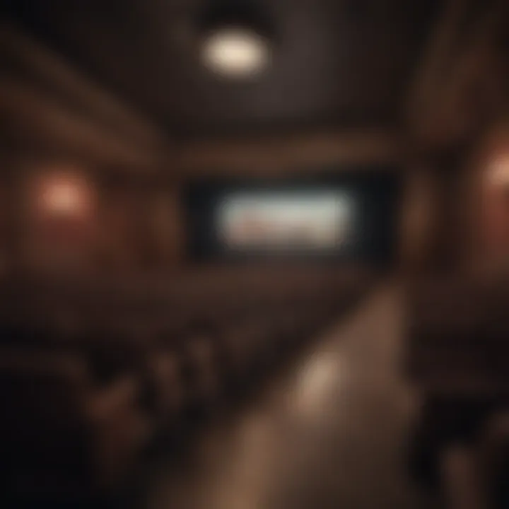 A vintage cinema hall filled with audiences watching a film