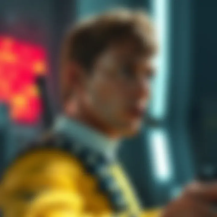 Illustration of a notable Star Trek comic book character in action