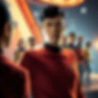 A detailed illustration depicting the evolution of Star Trek comic book styles over the years