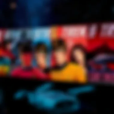 A captivating illustration showcasing iconic Star Trek comic book covers