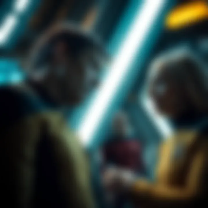 Artistic representation of a pivotal moment from a Star Trek comic story arc