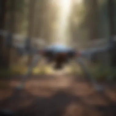 An advanced battle drone from Star Wars in action