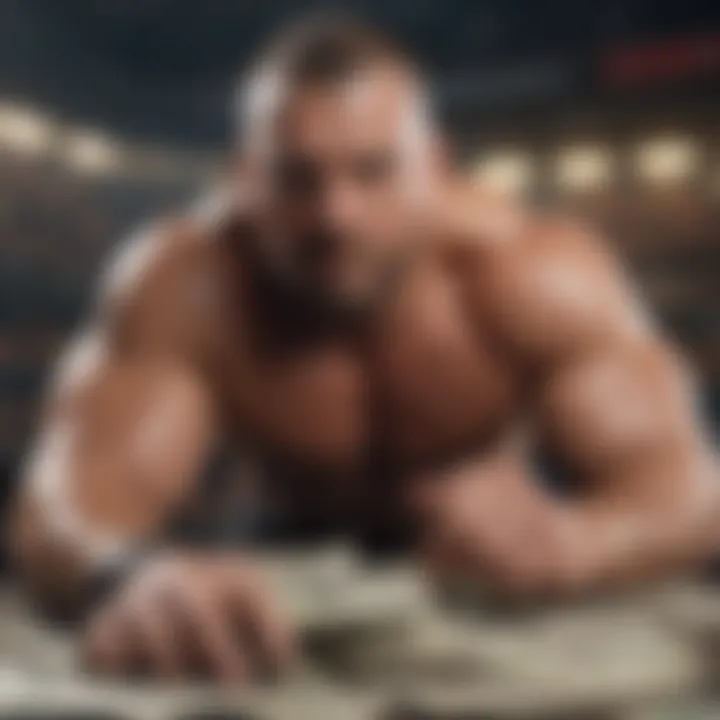 Professional Wrestler Counting Money