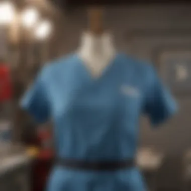 Vintage scrub uniform on a mannequin