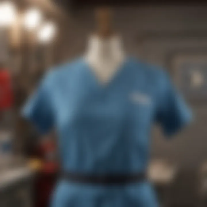 Vintage scrub uniform on a mannequin