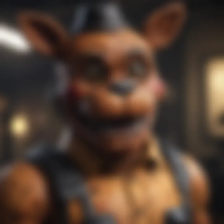 A close-up of in-game characters from FNAF Security Breach