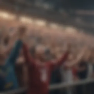 Football Fans Cheering in Stadium