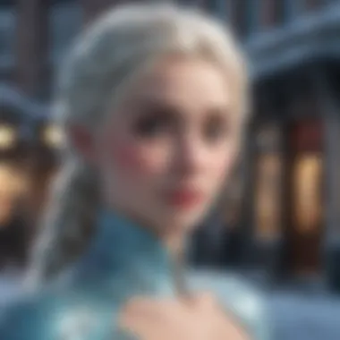 Elsa, the Snow Queen, showcasing her magical powers