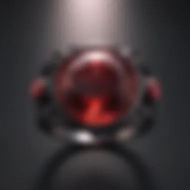 Glowing Red Gemstone Embedded in Goku Black's Ring