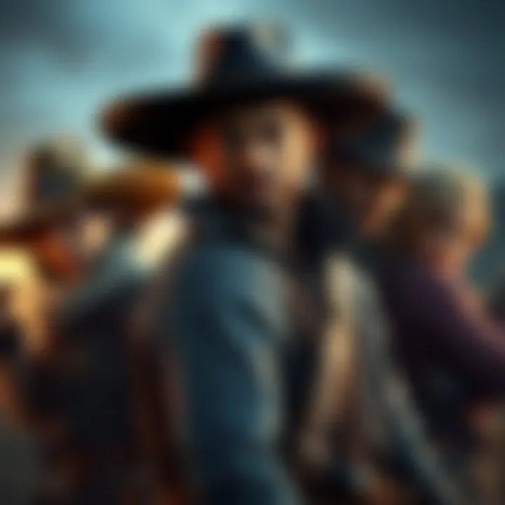 Promotional poster highlighting key characters in Horizon Forbidden West