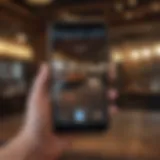 Illustration of a smartphone displaying Instagram Story interface with GIF options