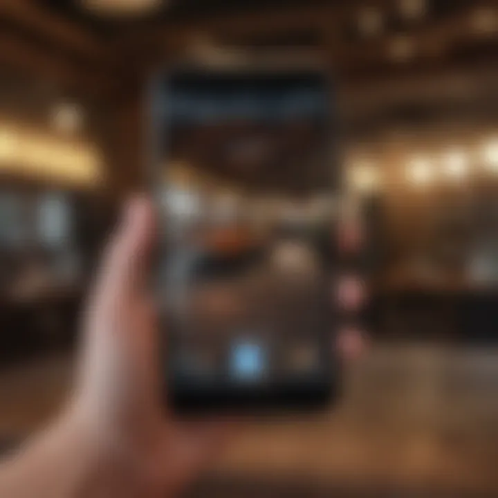 Illustration of a smartphone displaying Instagram Story interface with GIF options
