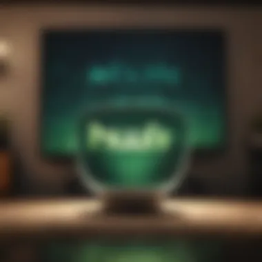 Hulu logo against a vibrant digital background