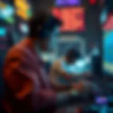 Conceptual illustration of idle game mechanics