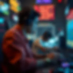 Conceptual illustration of idle game mechanics