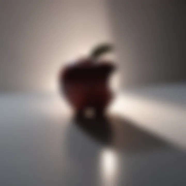 Innovative apple collage with shadows