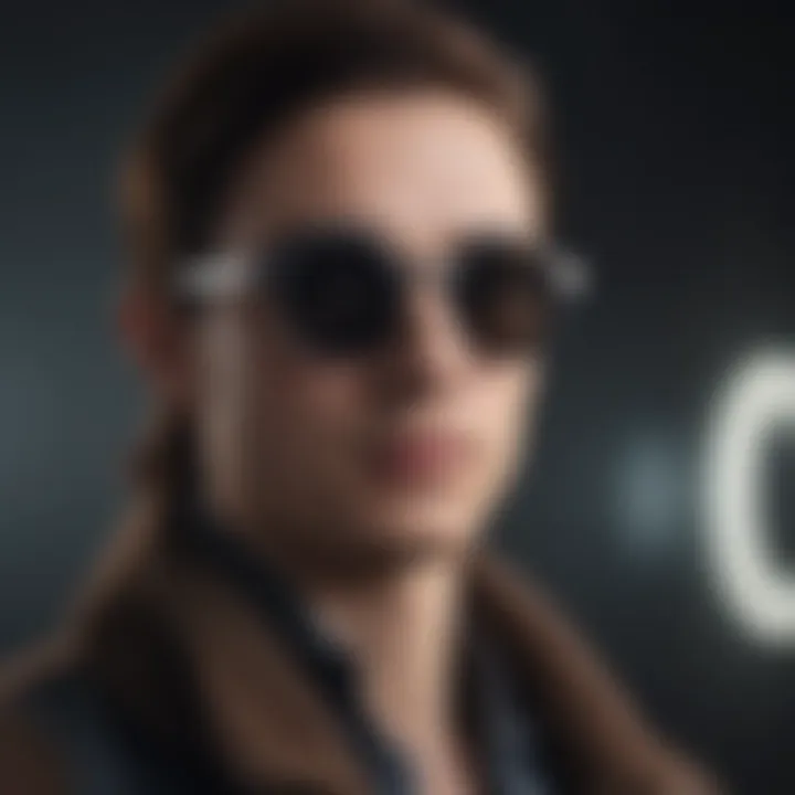 Innovative Bose Frames Rondo sunglasses in a futuristic environment