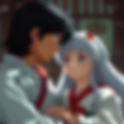 Scene depicting the emotional bond between Inuyasha and Kagome