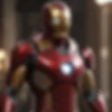 Tony Stark in iconic Iron Man suit