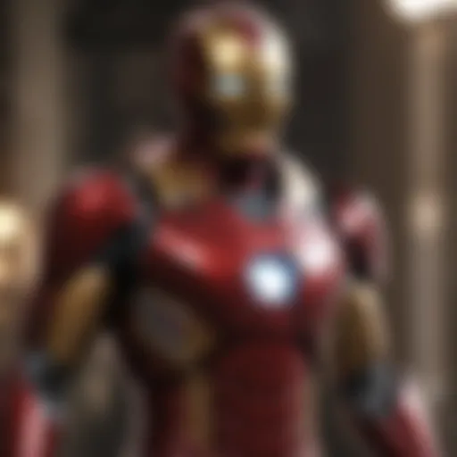 Tony Stark in iconic Iron Man suit