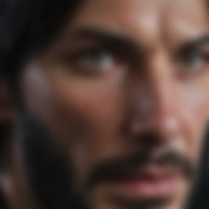 Glimpse of determination in John Wick's eyes