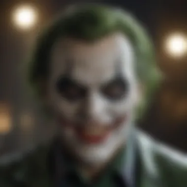 Artistic interpretation of the Joker's menacing grin