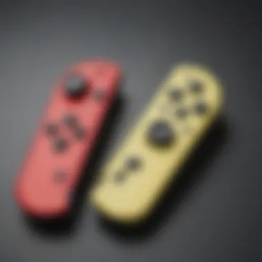 Close-up of Joy-Cons showcasing ergonomic design and button layout