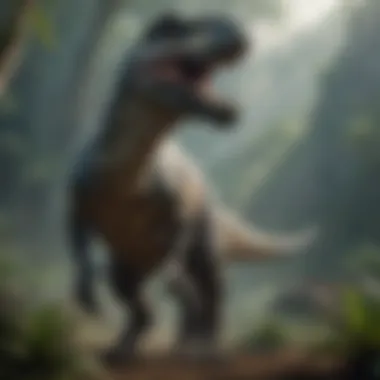 A promotional poster showcasing the iconic dinosaurs of the Jurassic World franchise.