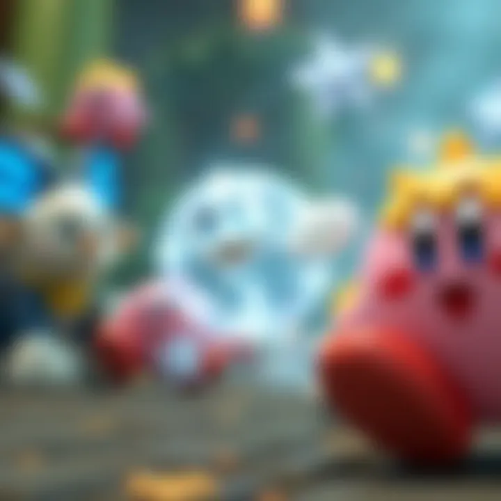 Transformation Abilities Unleashed A close-up of Kirby's transformation abilities showcasing creativity and strategy.