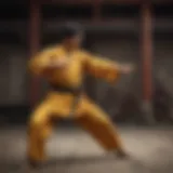 Legendary martial artist in action