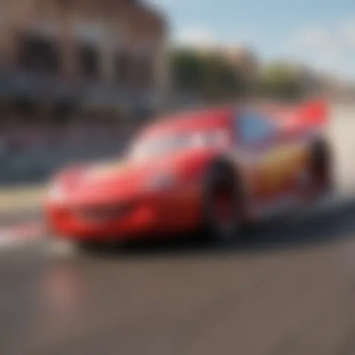 Legendary Lightning McQueen Racing Car in Action