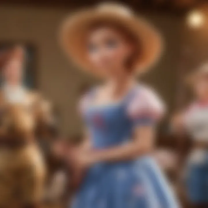 A scene depicting Little Bo Peep with other characters from Toy Story.