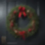 Elegant Christmas Wreath on Front Door