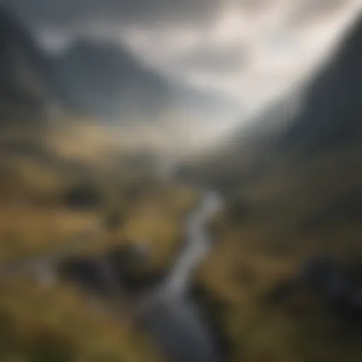 Misty Highland Landscape