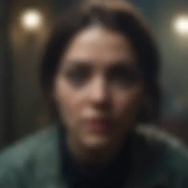 Chilling Moment in Modern Horror A chilling moment captured in a modern horror movie