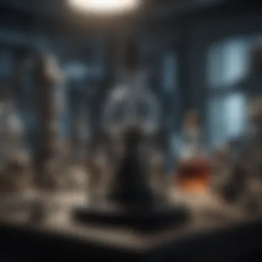 Mysterious laboratory scene with scientific equipment