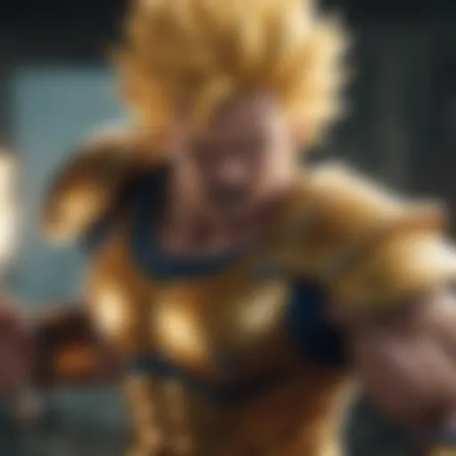 Mystical Saiyan Warrior in Battle