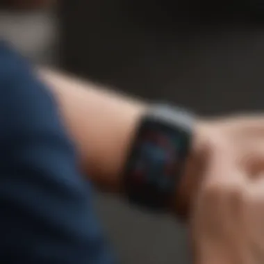 A user navigating the settings on their Apple Watch.