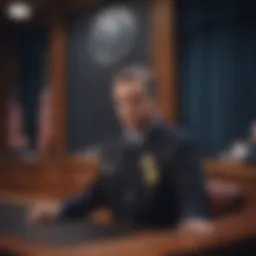 A nostalgic scene from the original Night Court series showcasing the courtroom dynamics.