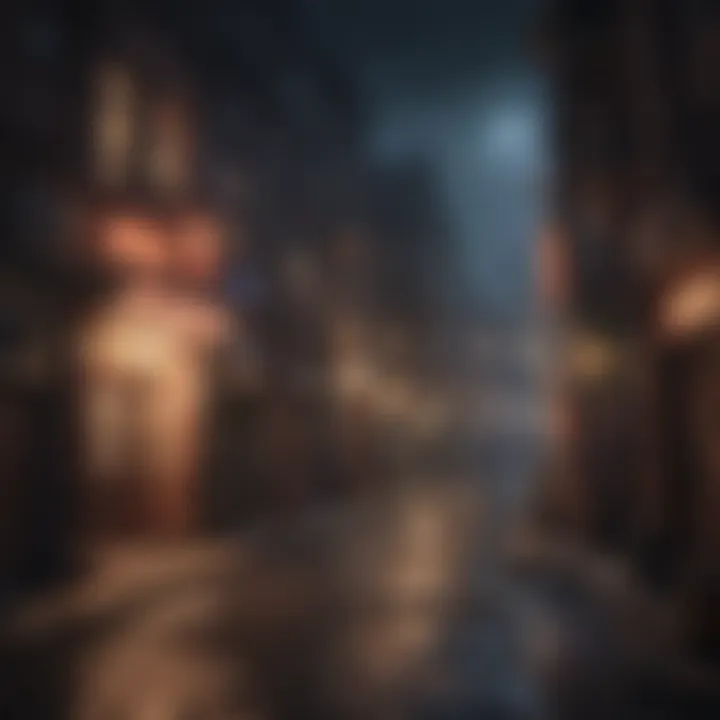 Mesmerizing Cinematic Shot of Nightmare Alley Setting