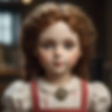 Timeless Charm: Antique Rag Doll Antique rag doll with hand-sewn features exuding a sense of nostalgia and craftsmanship