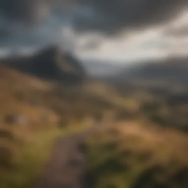 Scenic Scottish Highlands in Outlander A picturesque view of the Scottish Highlands featured in Outlander